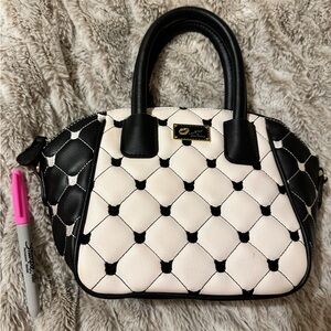 Elegant Black and White Handbag